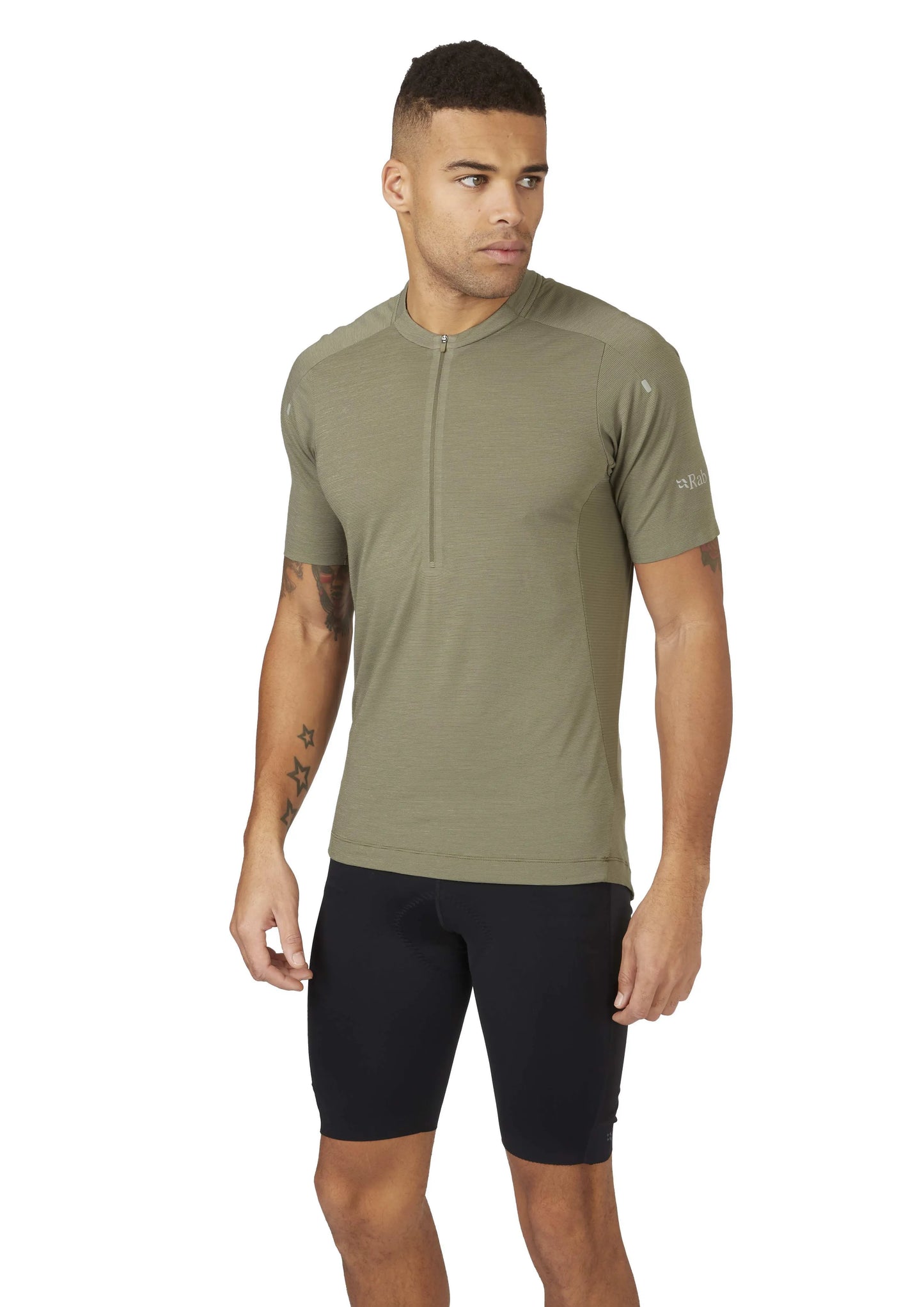 Rab Cindercrino Zip Tee Light Khaki / XL