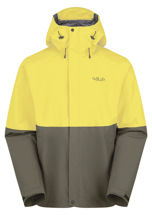 Rab Downpour Jacket Pollen/Army / XXL