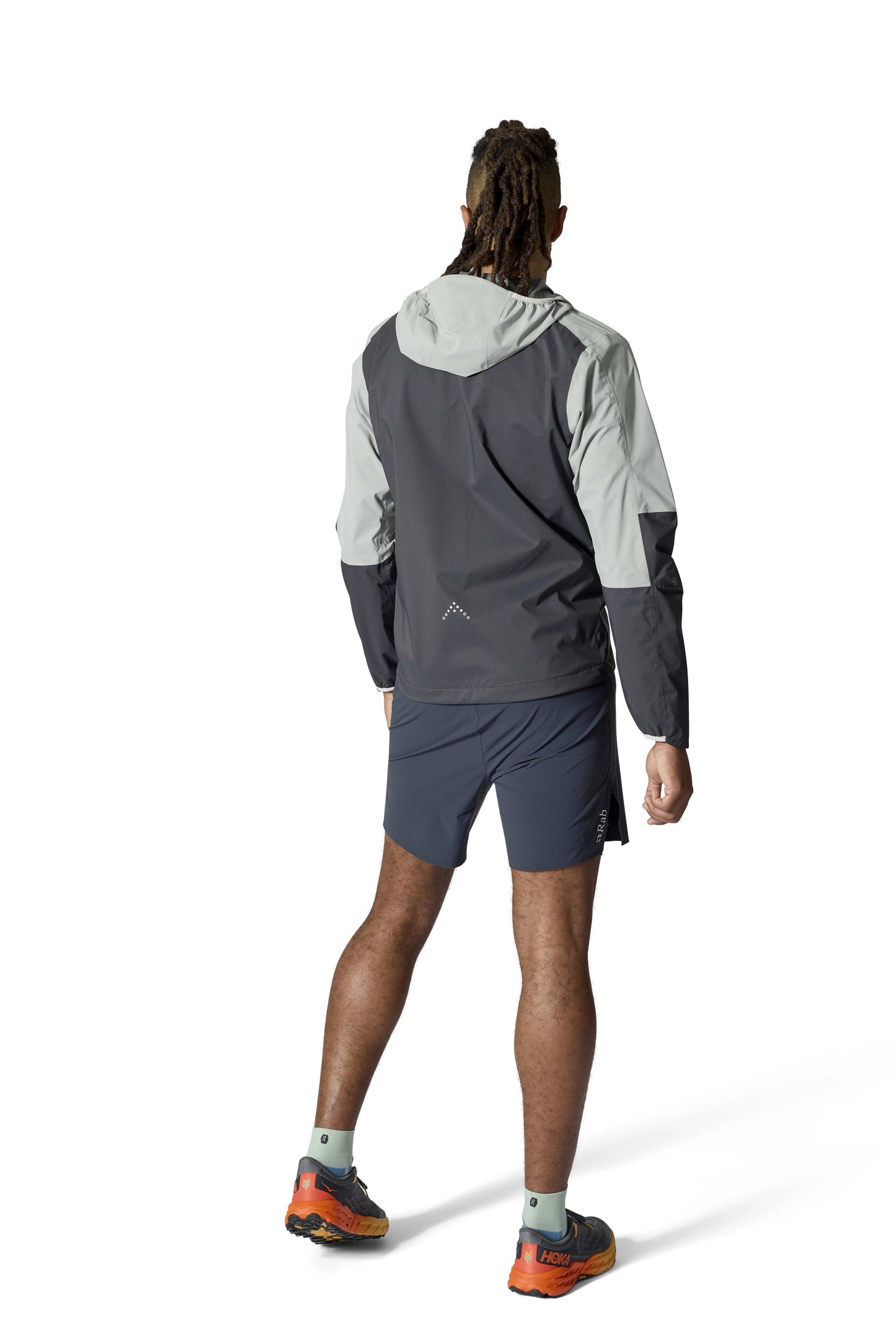 Rab Downpour Trail Light Jacket Light Zinc/Anthracite / XXL