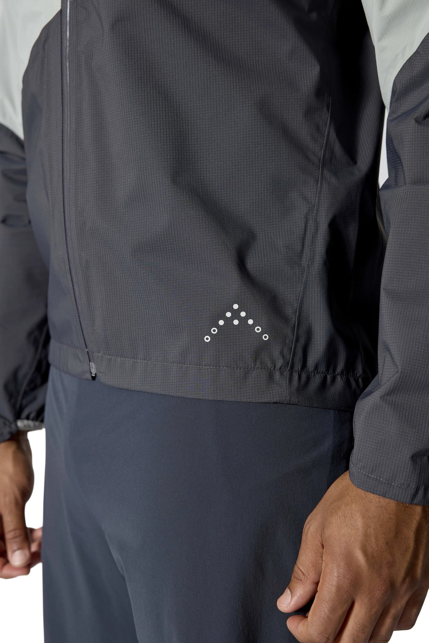 Rab Downpour Trail Light Jacket Light Zinc/Anthracite / XXL