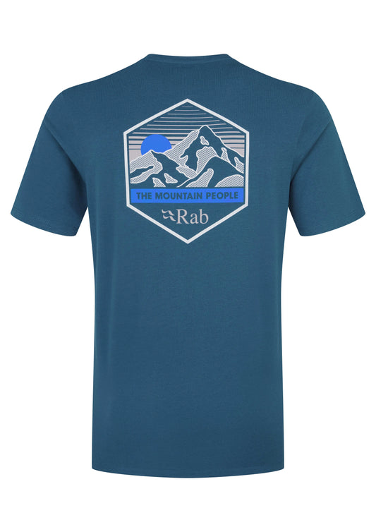 Rab Stance Mountain Peak Tee Tempest Blue / XXL