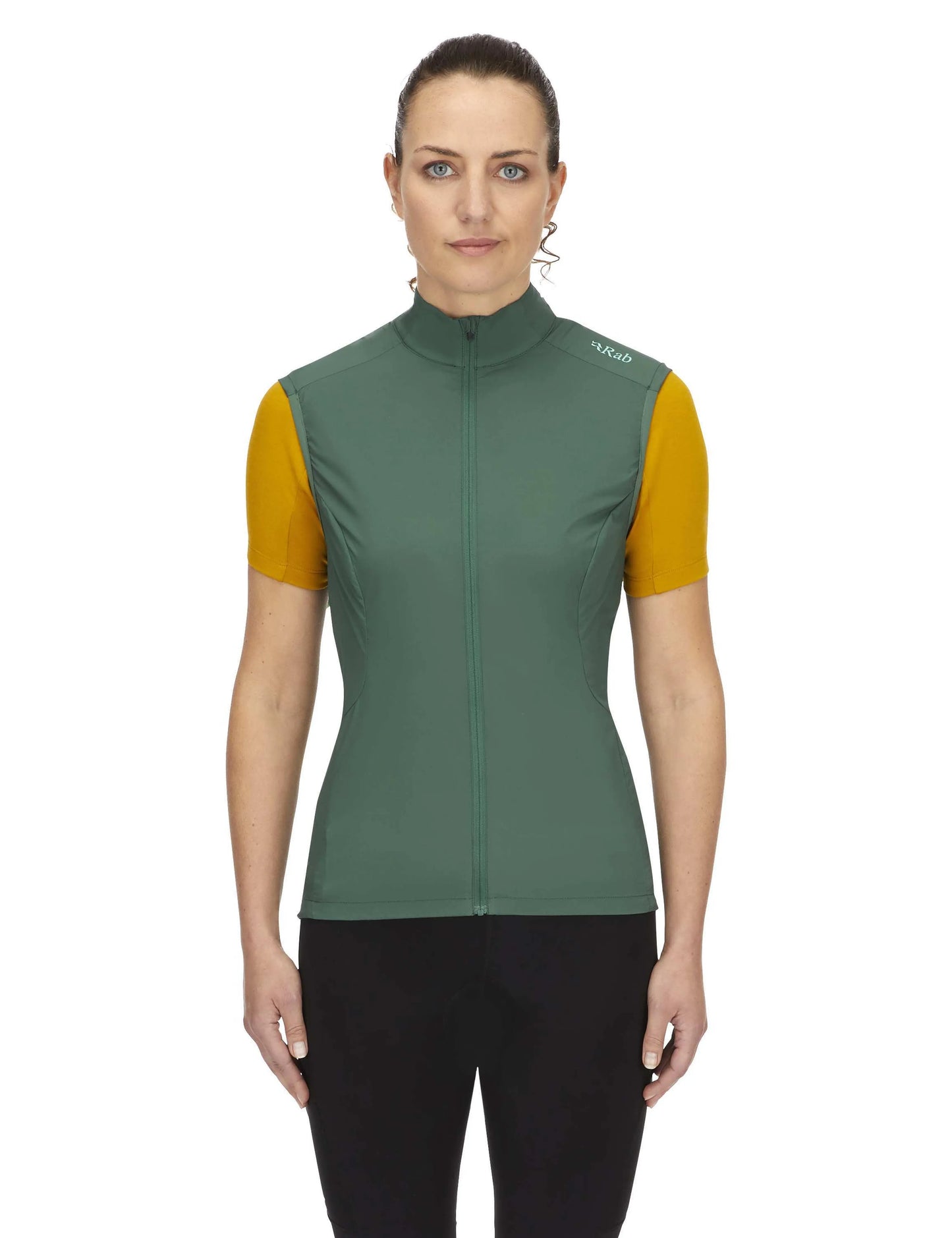 Rab Cinder Windveil Vest Wmns Green Slate / 16/XL