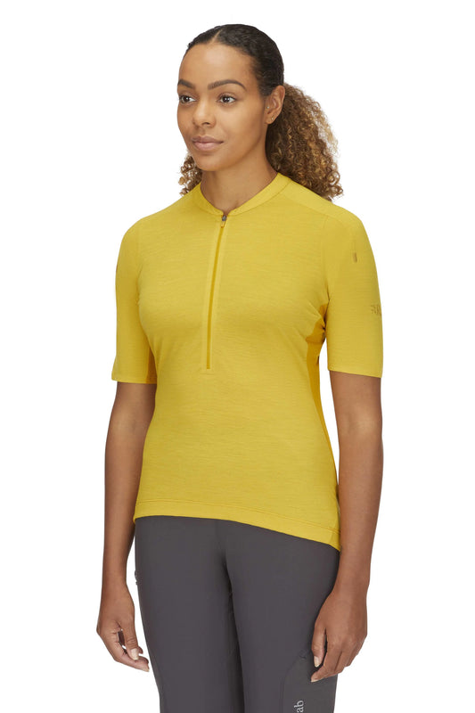 Rab Cindercrino Zip Tee Wmns Sahara / 16/XL