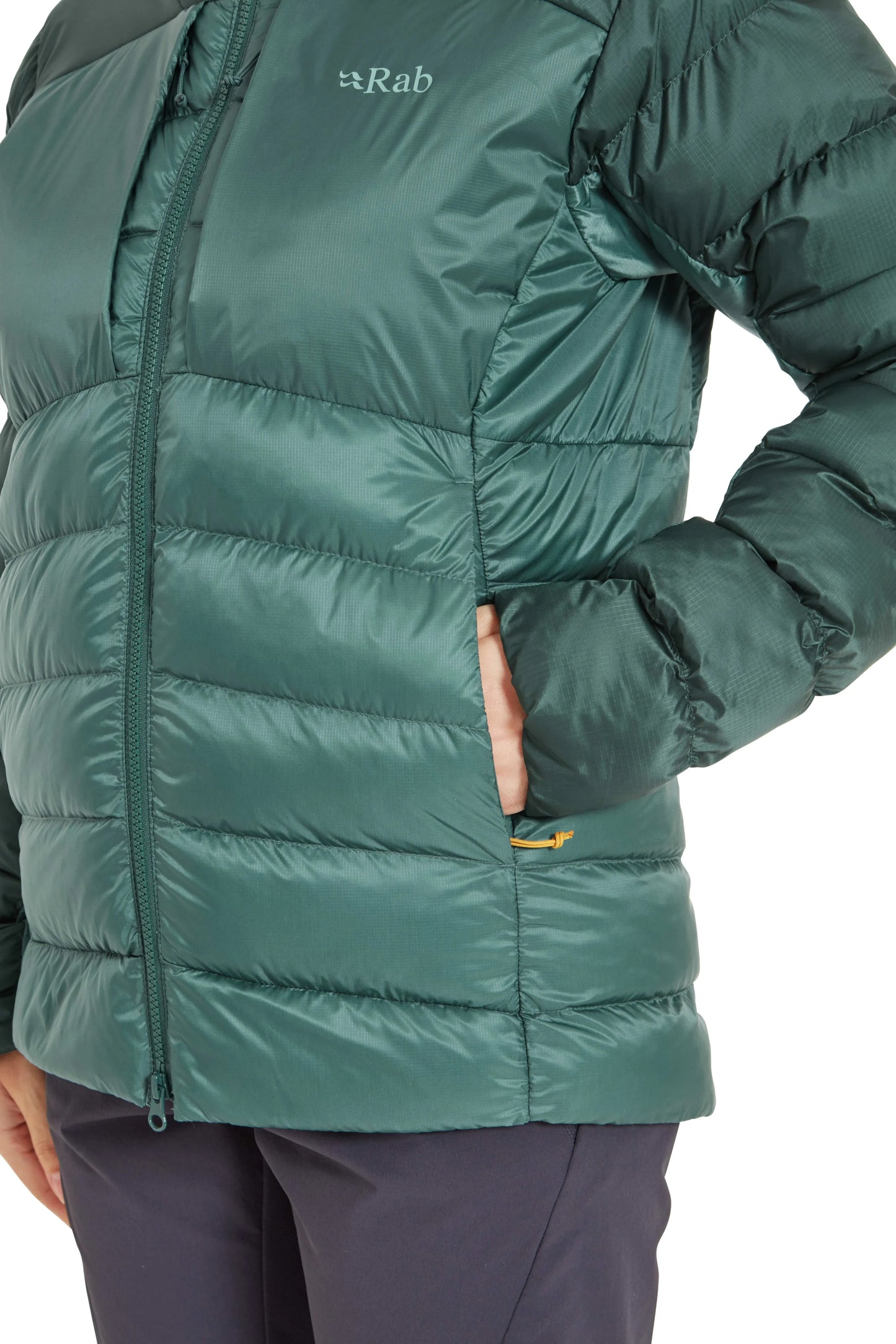 Rab Cirrus Ultra Hoody Wmns Green Slate/Eucalyptus / 16/XL