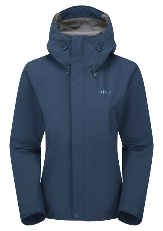 Rab Downpour Jacket Wmns Tempest Blue / 16/XL