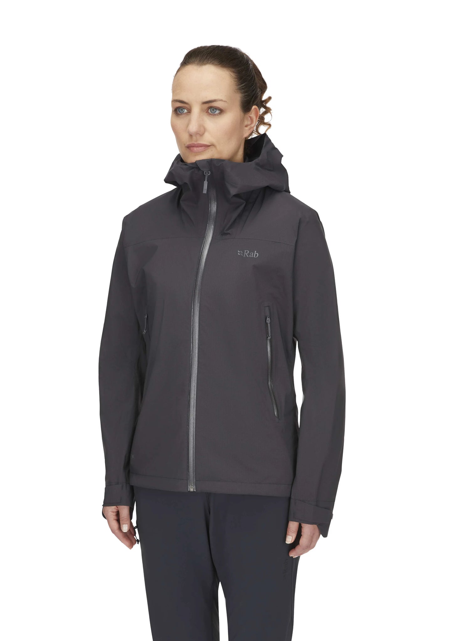 Rab Downpour Light Jacket Wmns Anthracite / 16/XL