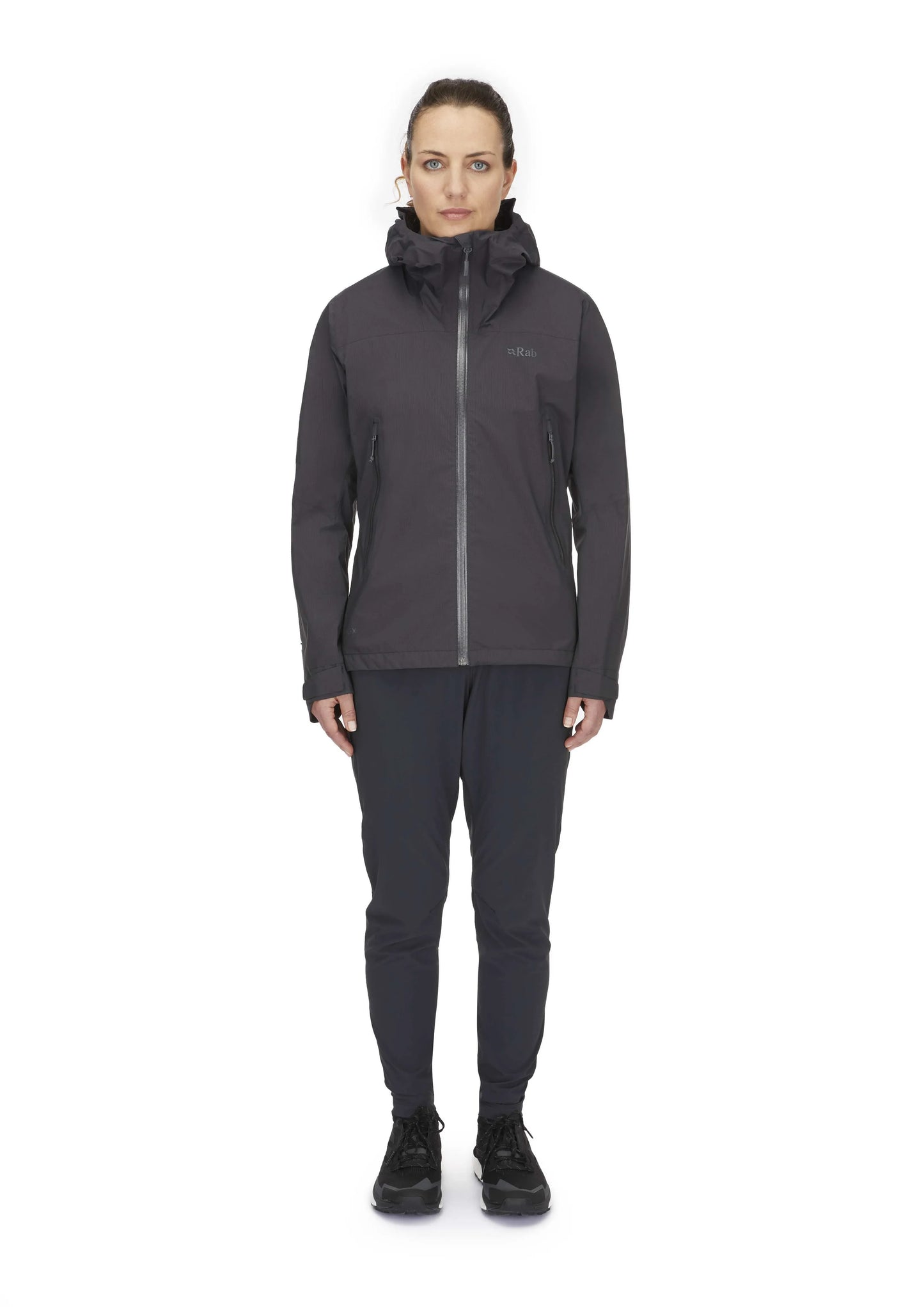 Rab Downpour Light Jacket Wmns Anthracite / 16/XL