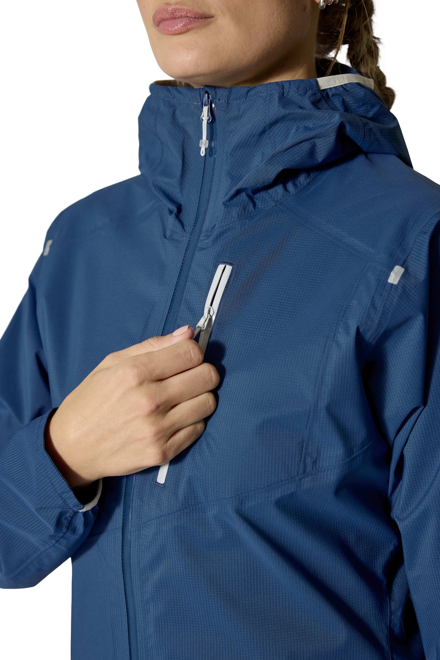 Rab Downpour Trail Light Jacket Wmns Tempest Blue / 16/XL