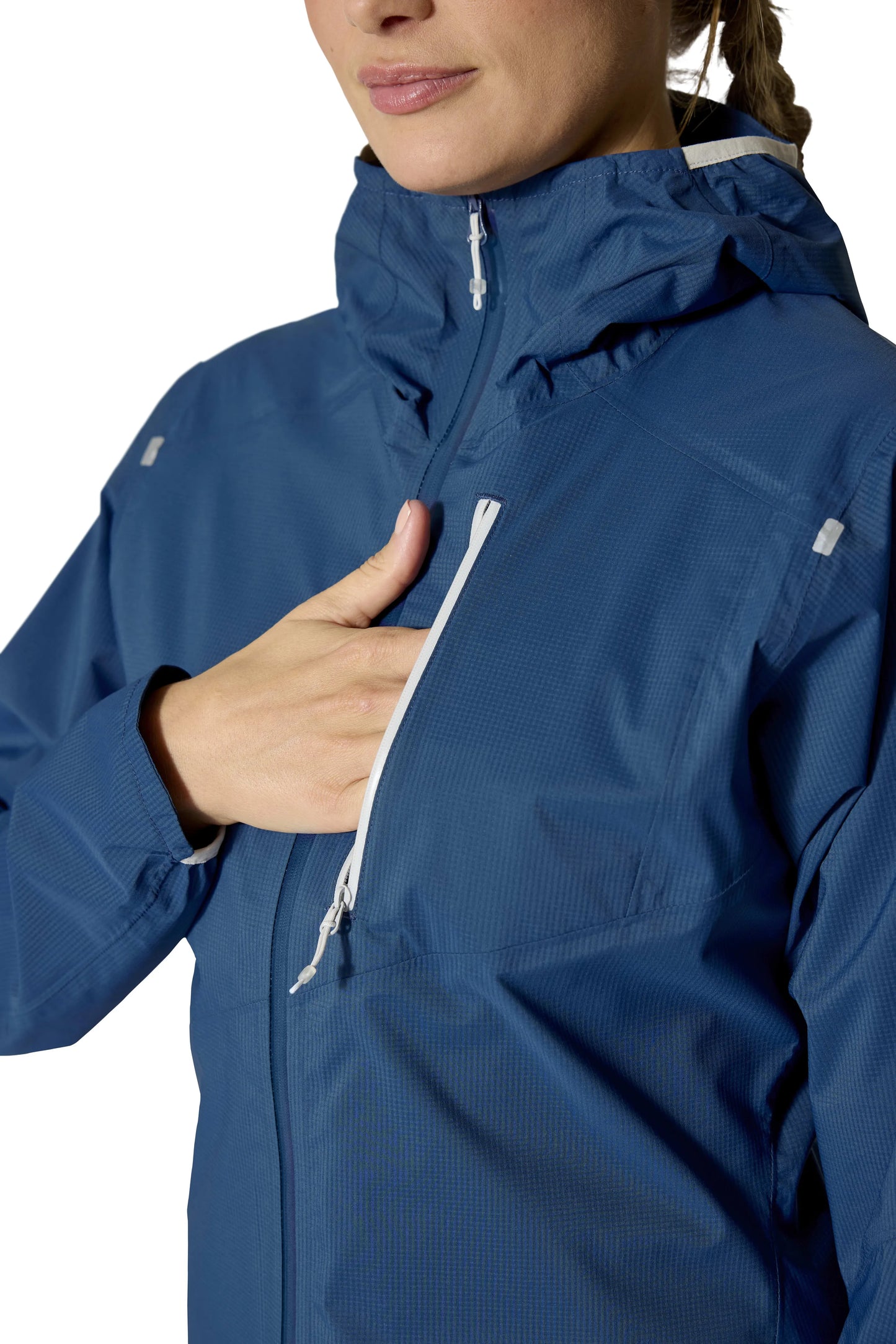 Rab Downpour Trail Light Jacket Wmns Tempest Blue / 16/XL