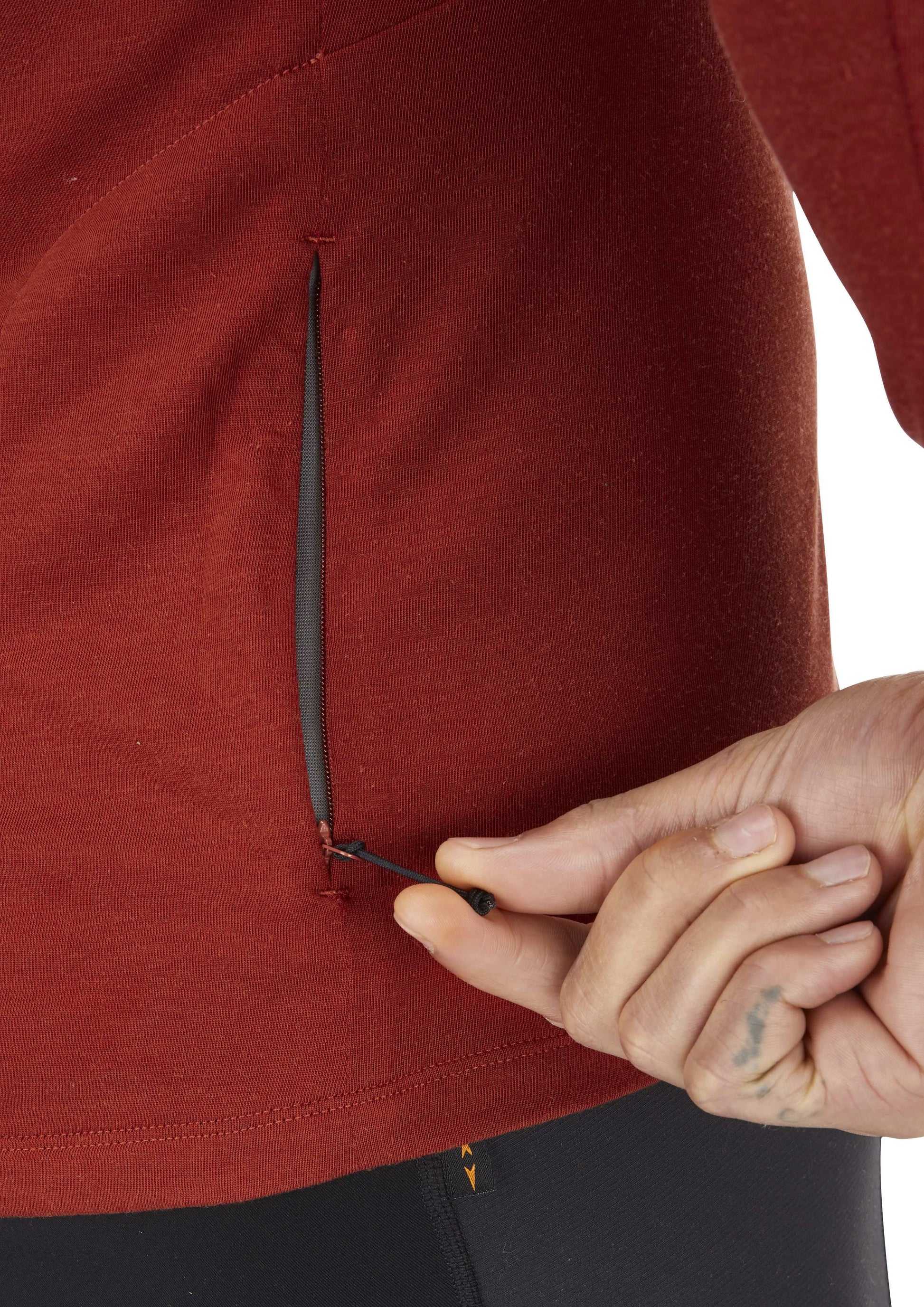 Rab Cinder Crimp LS Tee Tuscan Red / XXL