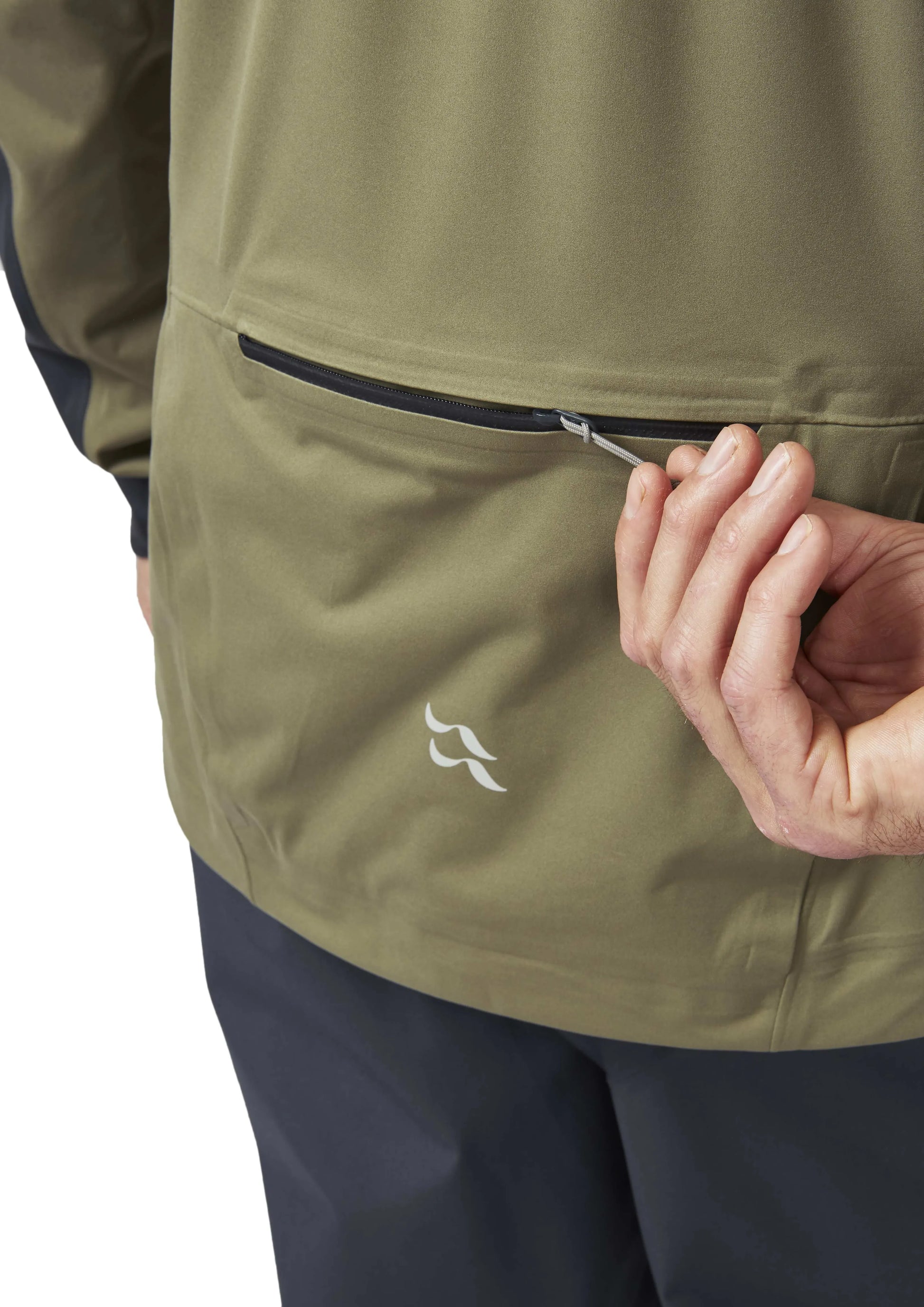 Rab Cinder Kinetic Jacket Light Khaki/Beluga / XL