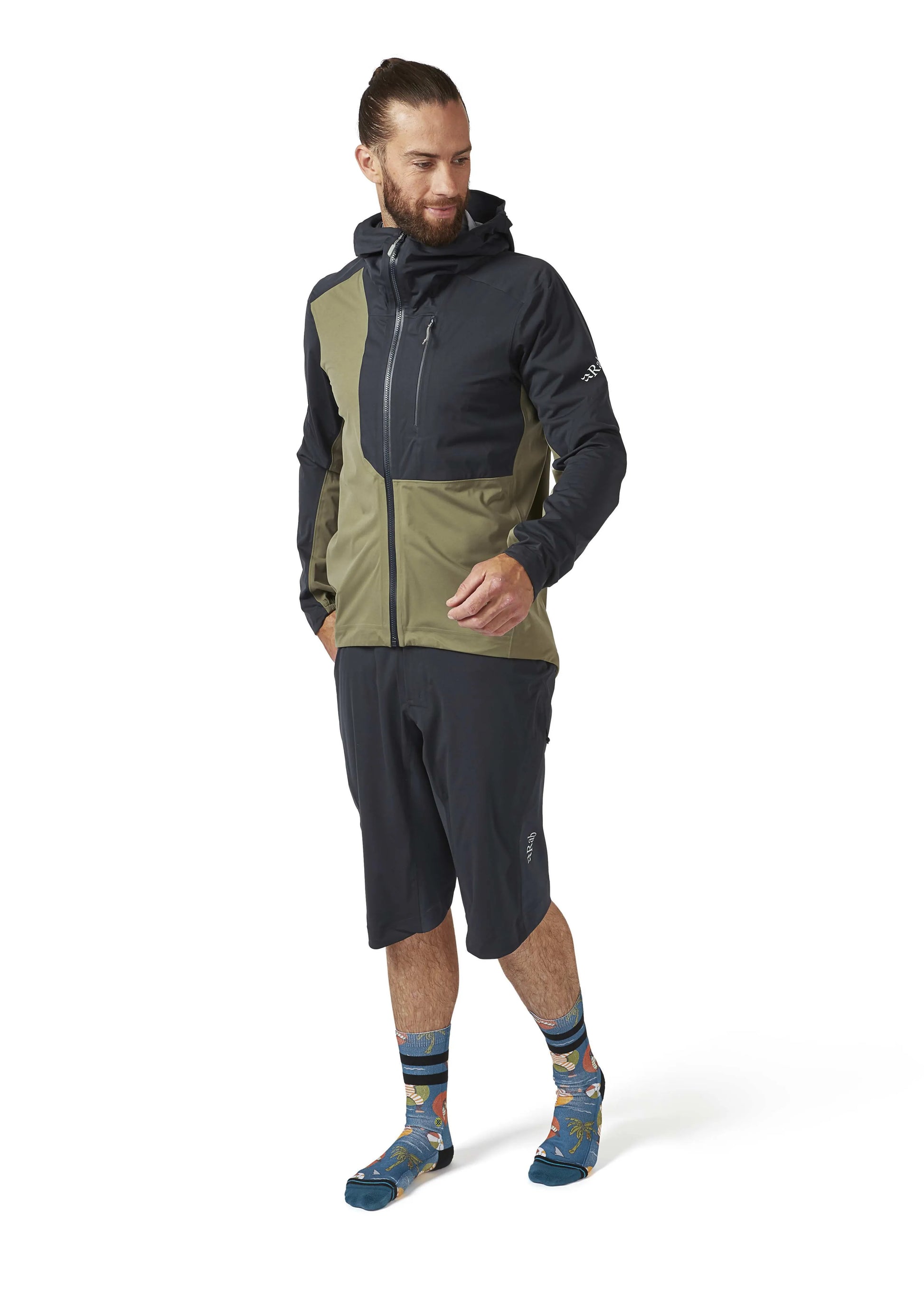 Rab Cinder Kinetic Jacket Light Khaki/Beluga / XL