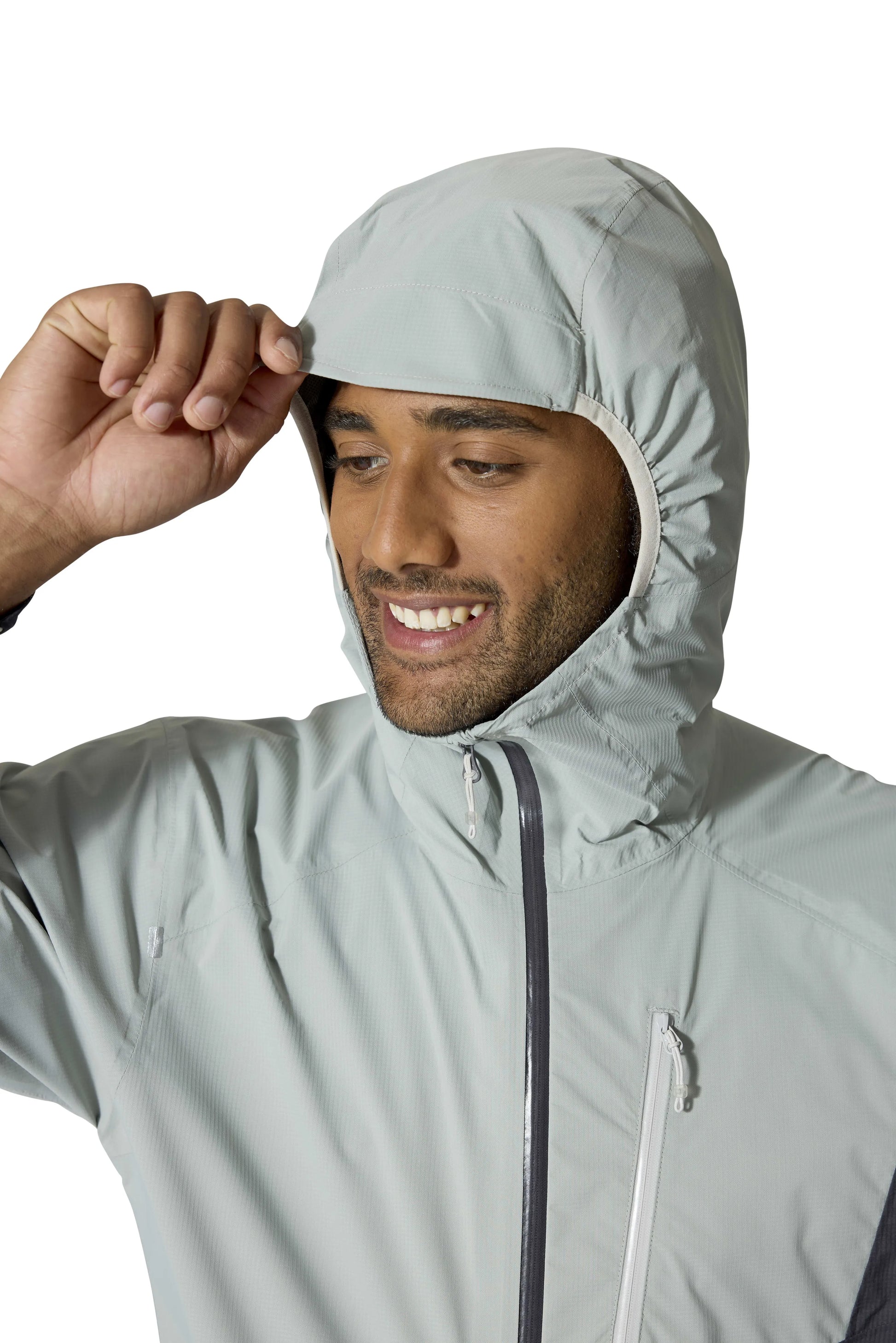 Rab Downpour Trail Light Jacket Light Zinc/Anthracite / XXL