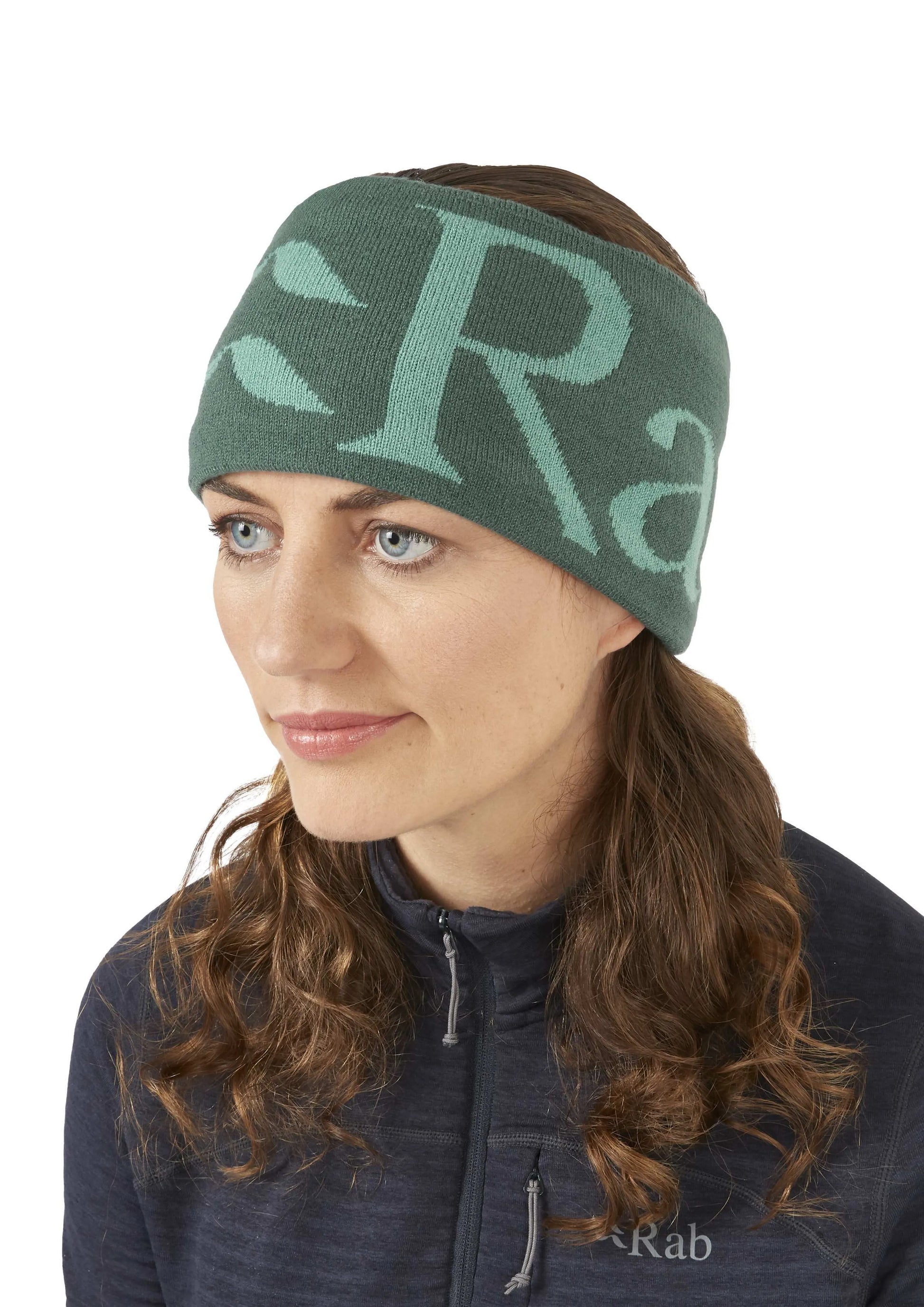 Rab Rab Knitted Logo Headband Green Slate/Glacier Blue / ONE