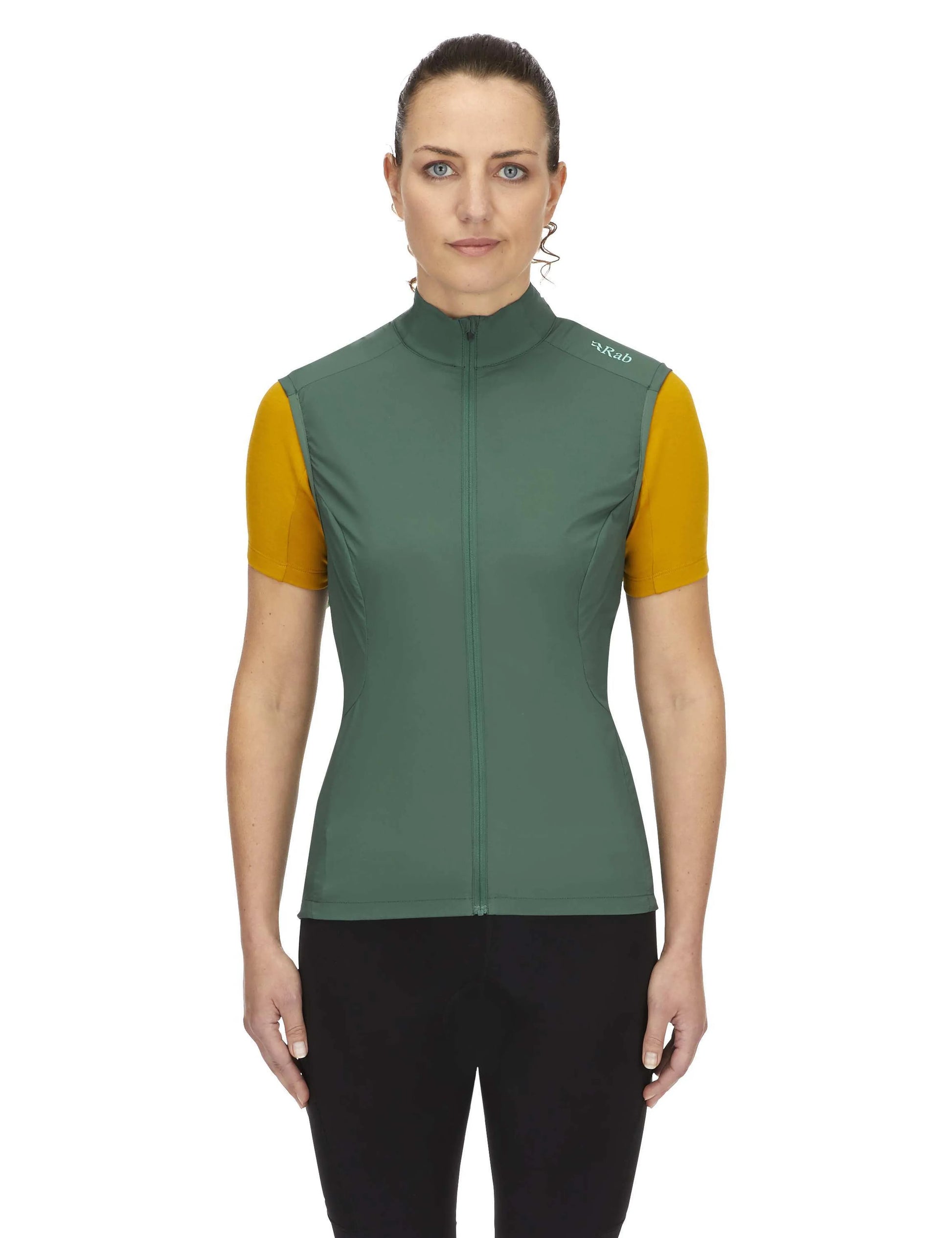 Rab Cinder Windveil Vest Wmns Green Slate / 16/XL