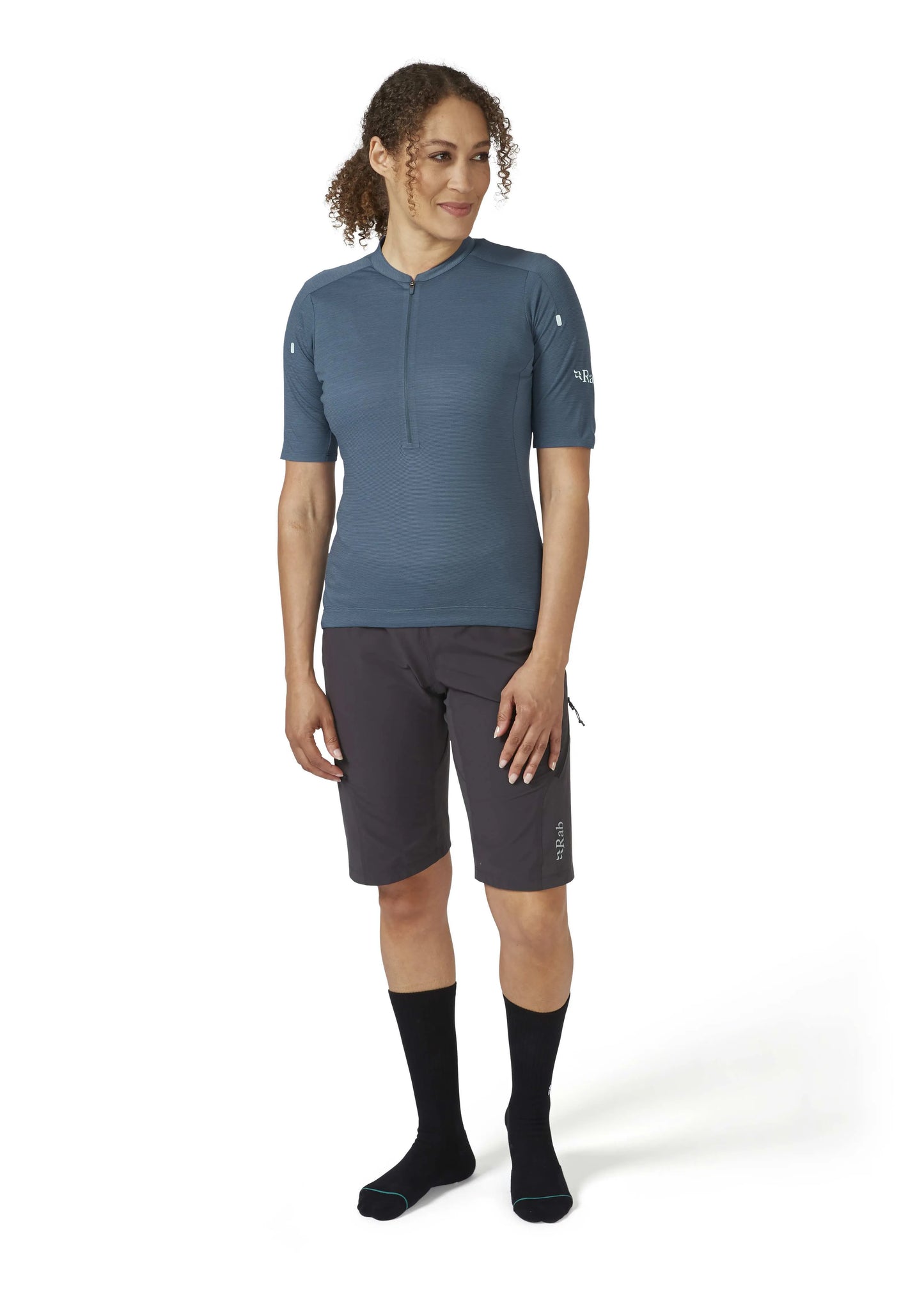 Rab Cindercrino Zip Tee Wmns Orion Blue / 16/XL