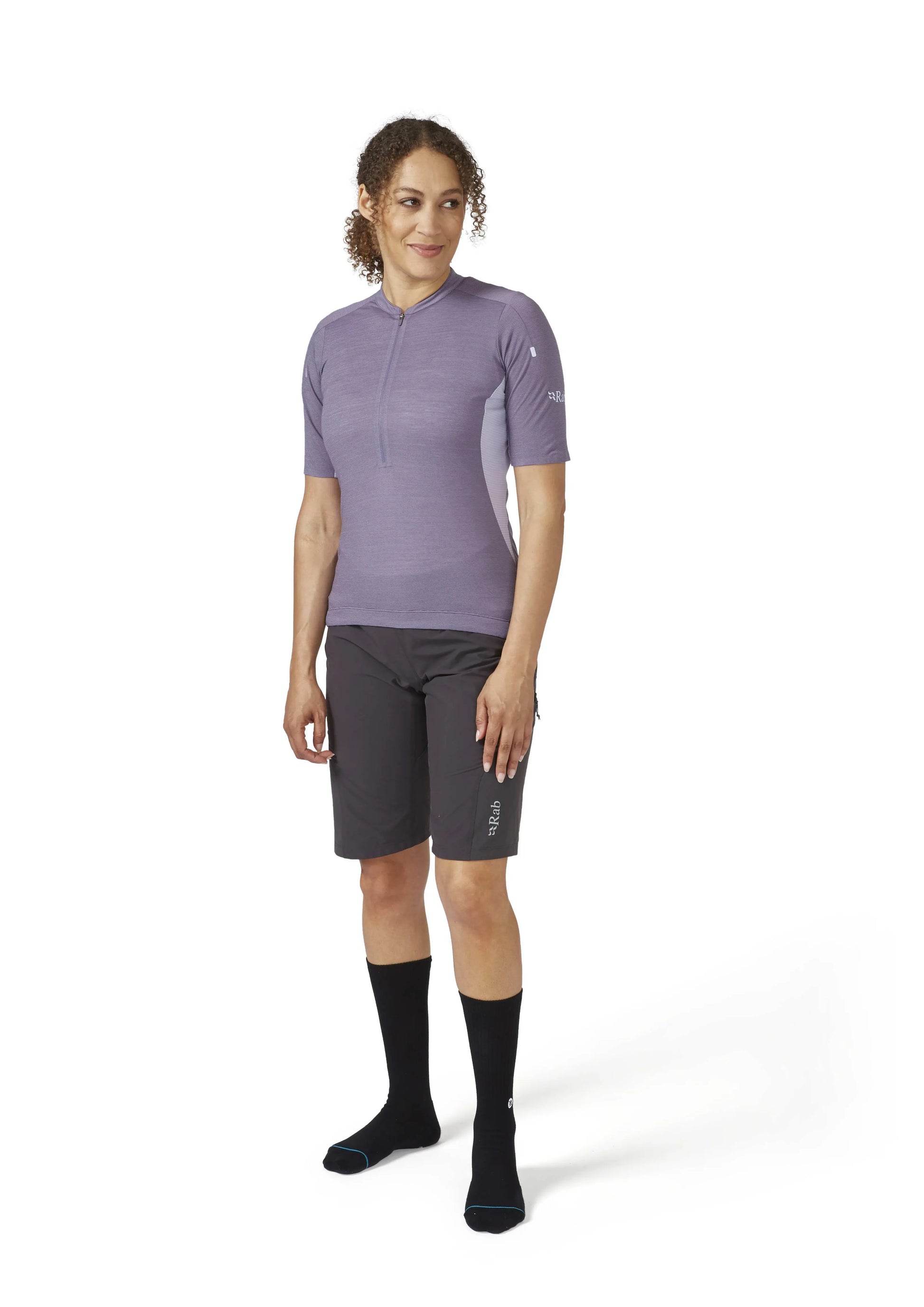 Rab Cindercrino Zip Tee Wmns Purple Sage / 16/XL