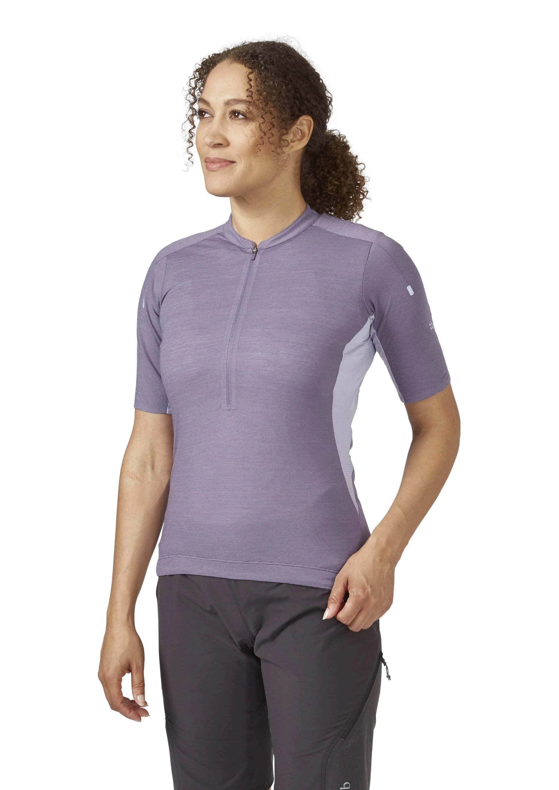Rab Cindercrino Zip Tee Wmns Purple Sage / 16/XL