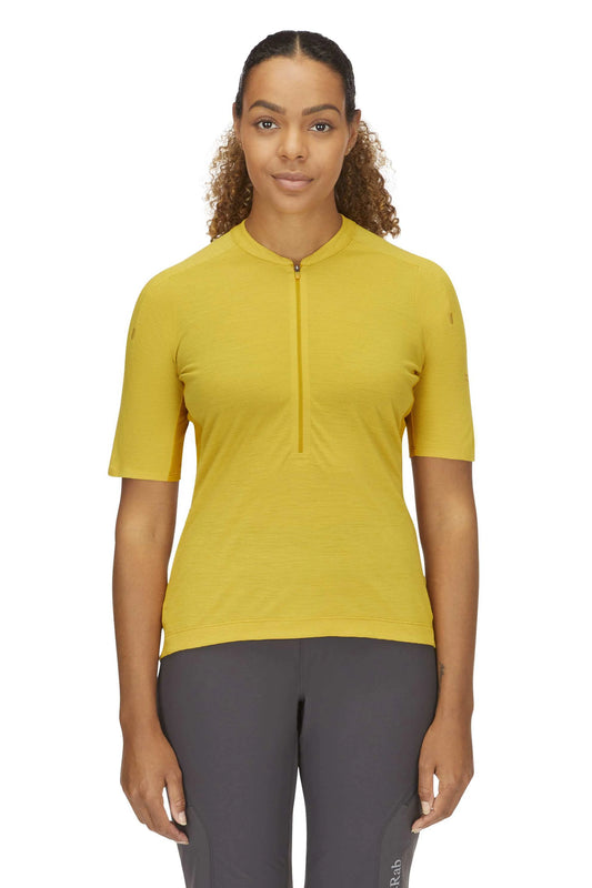 Rab Cindercrino Zip Tee Wmns Sahara / 16/XL