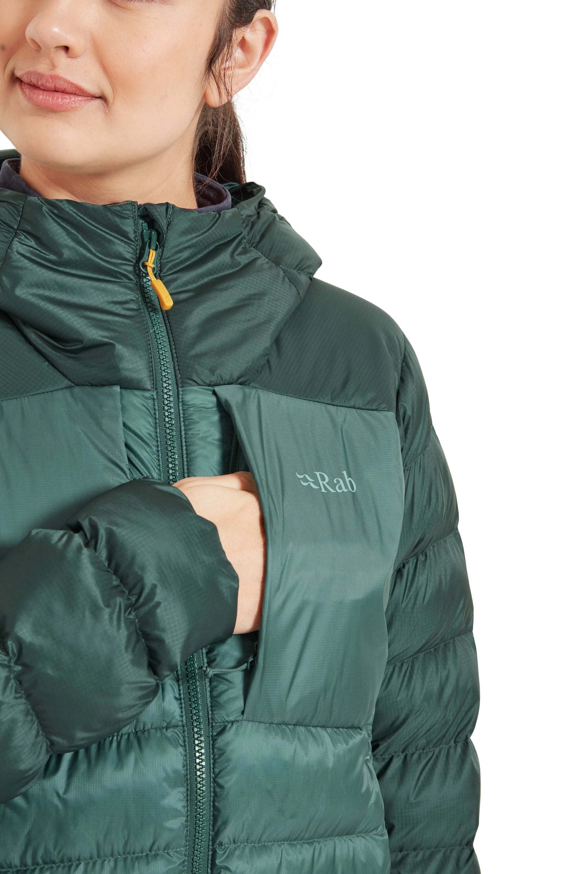 Rab Cirrus Ultra Hoody Wmns Green Slate/Eucalyptus / 16/XL