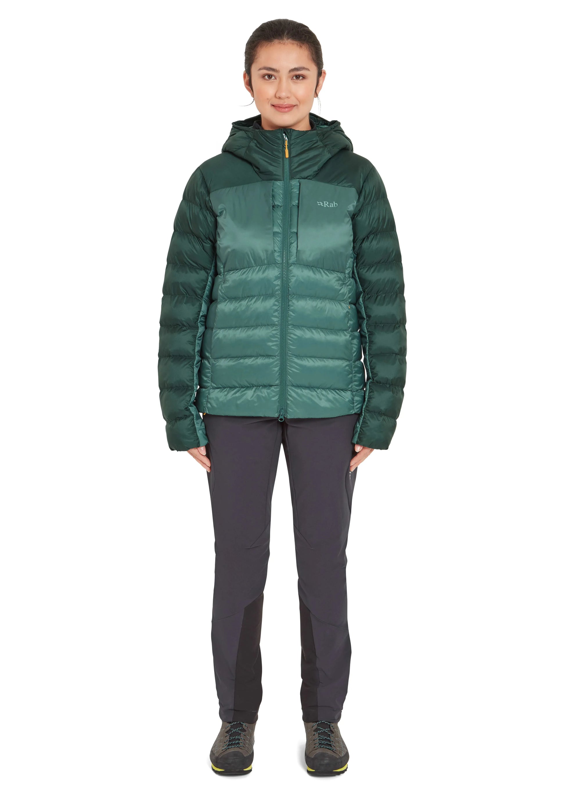 Rab Cirrus Ultra Hoody Wmns Green Slate/Eucalyptus / 16/XL