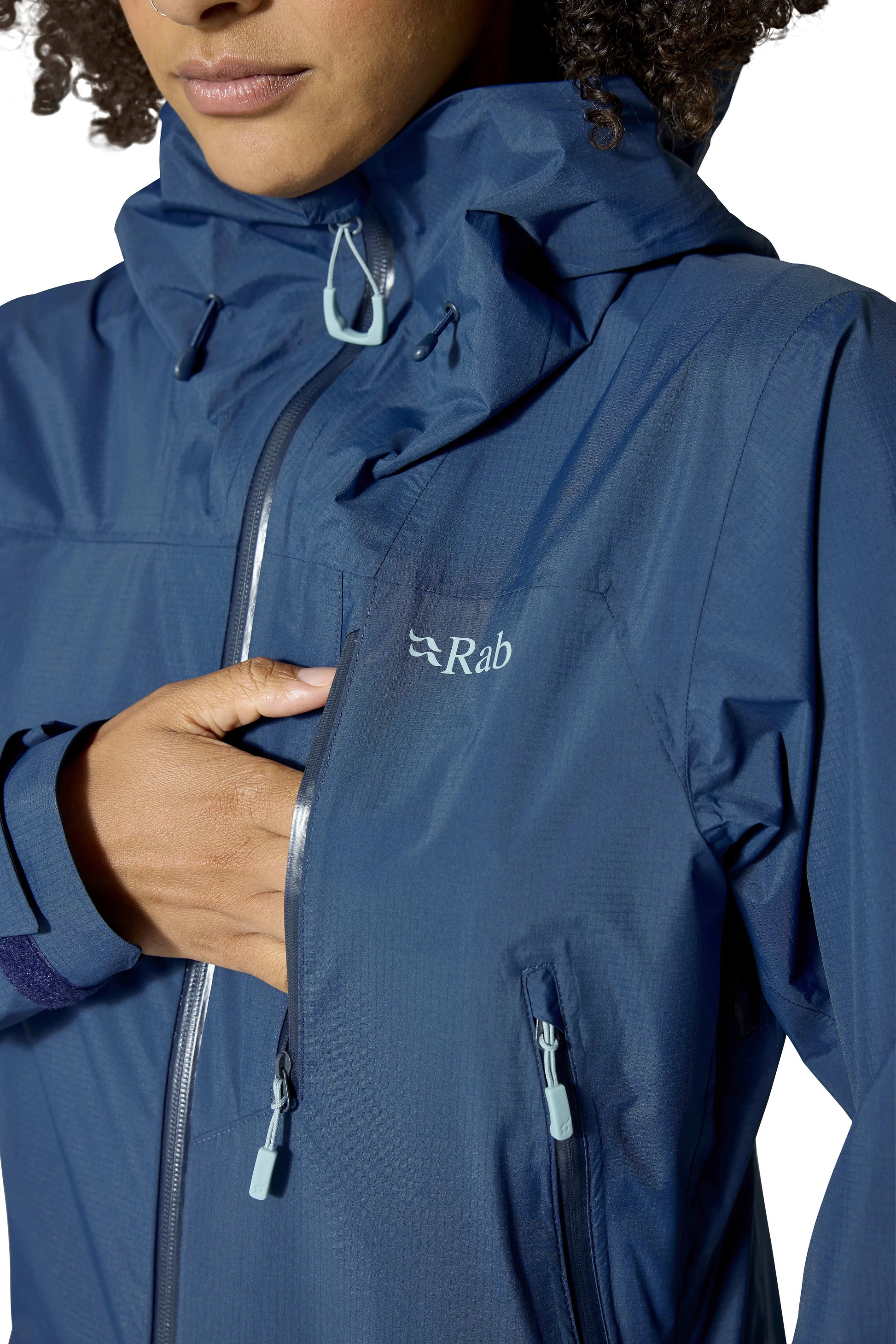 Rab Downpour Mountain Jacket Wmns Tempest Blue / 16/XL