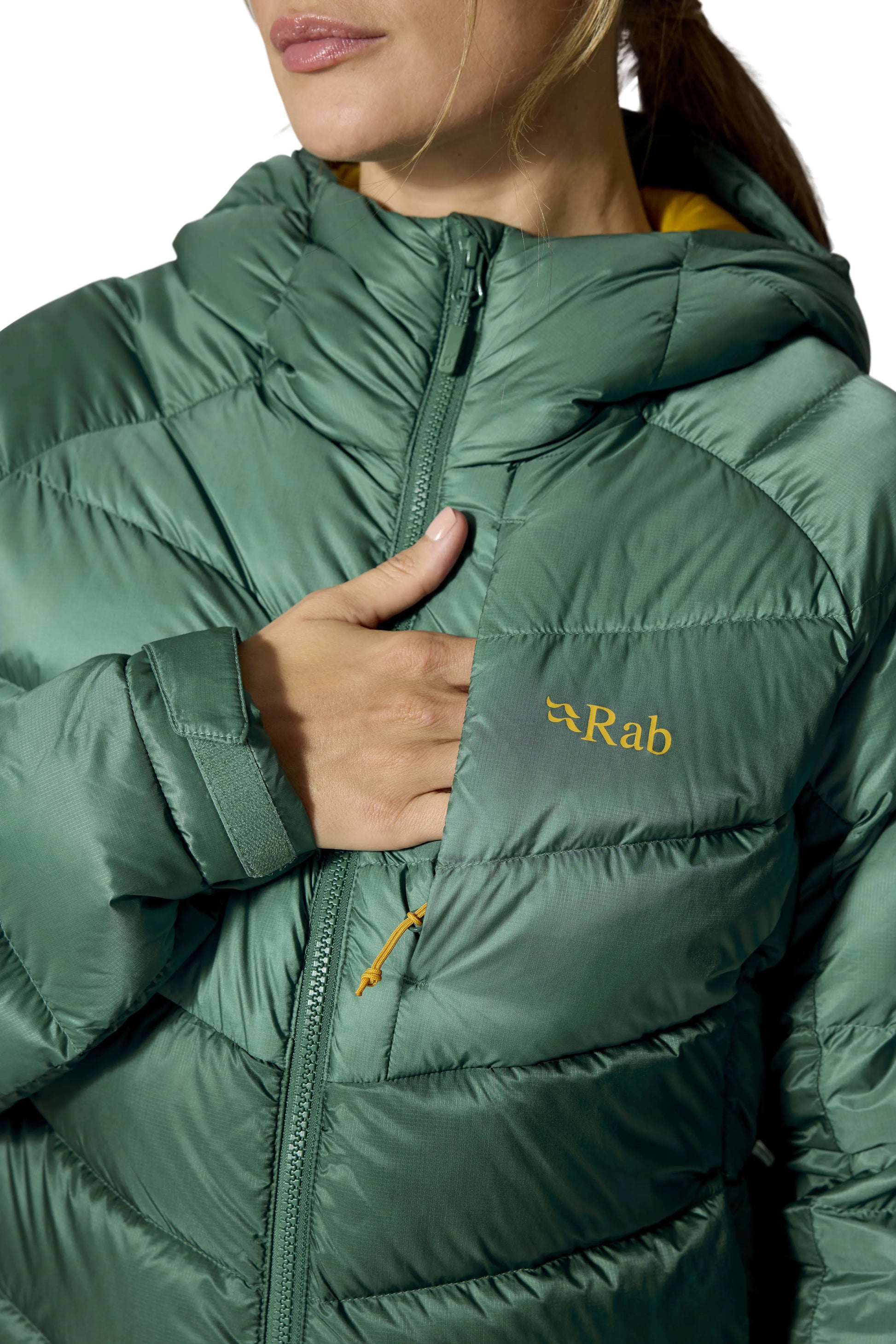 Rab Glaceon Pro Jacket Wmns Eucalyptus/Green Slate / 16/XL