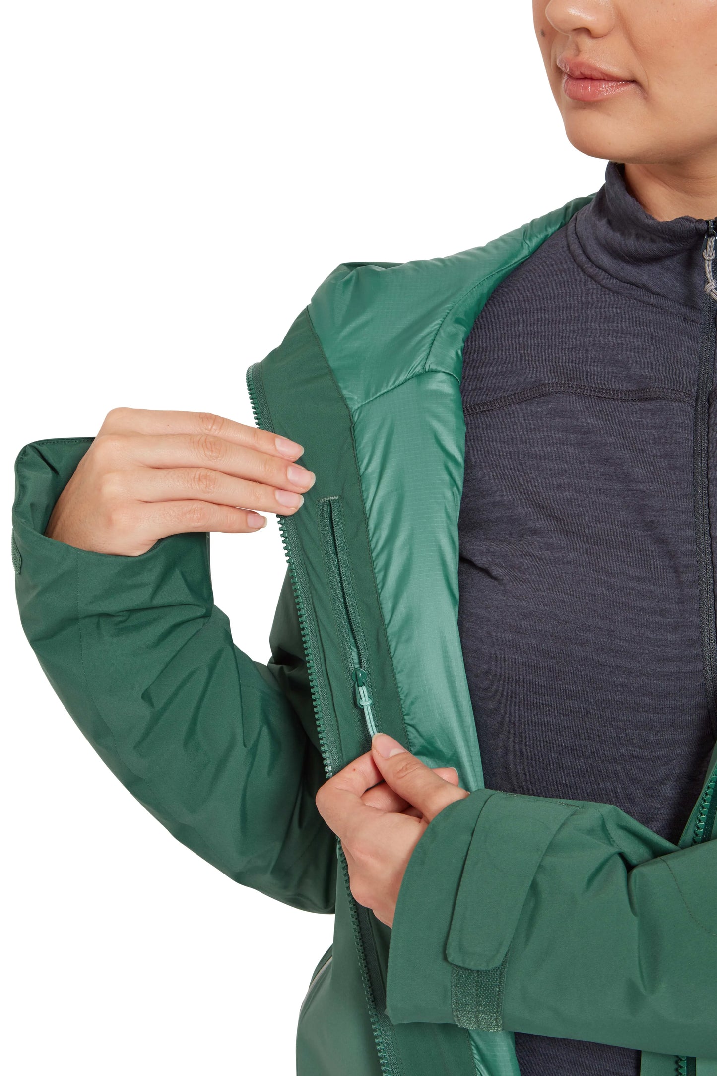 Rab Khroma Diffract Jacket Wmns Green Slate/Eucalyptus / 16/XL