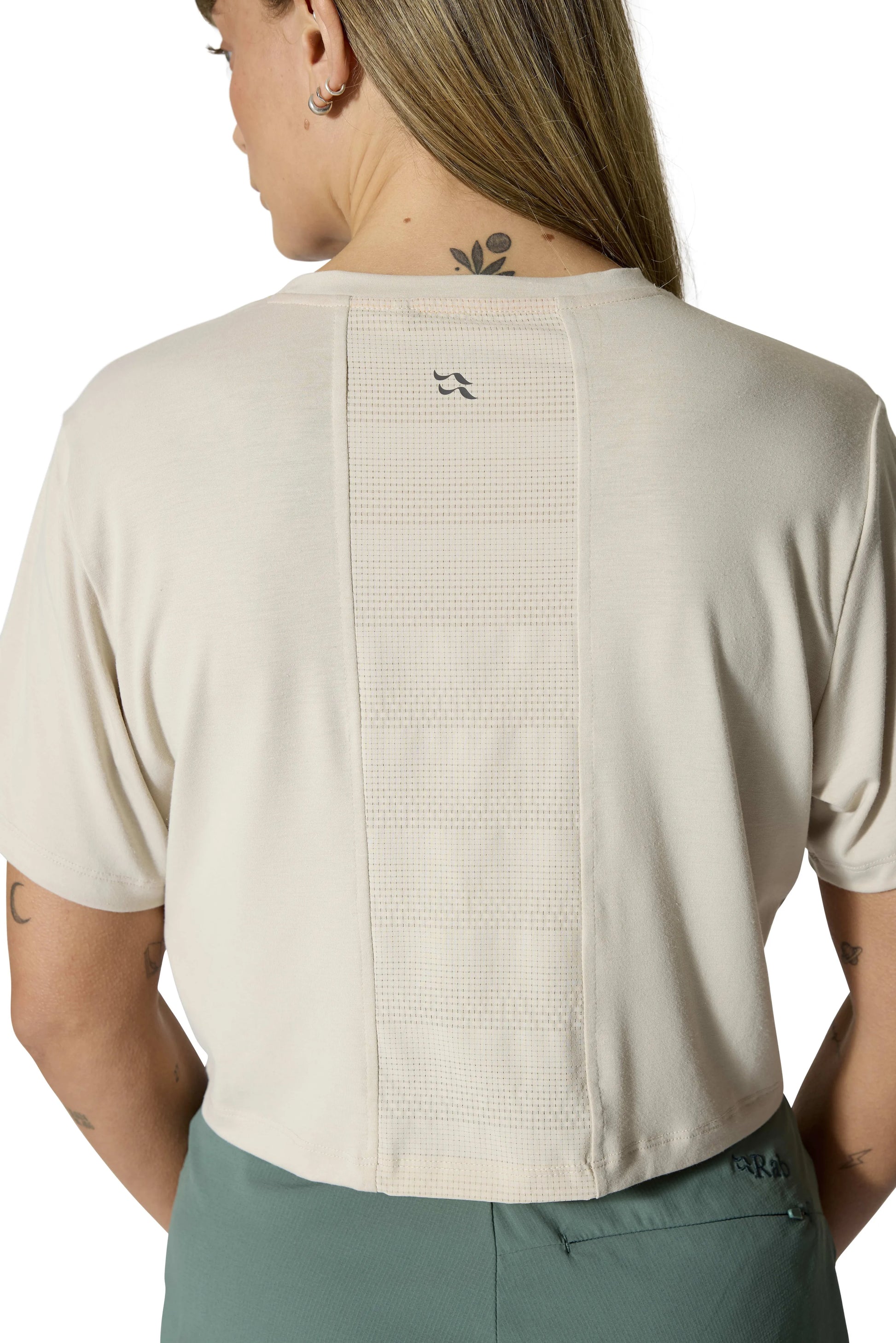 Rab Rivelin Crop Tee Wmns Pebble / 16/XL