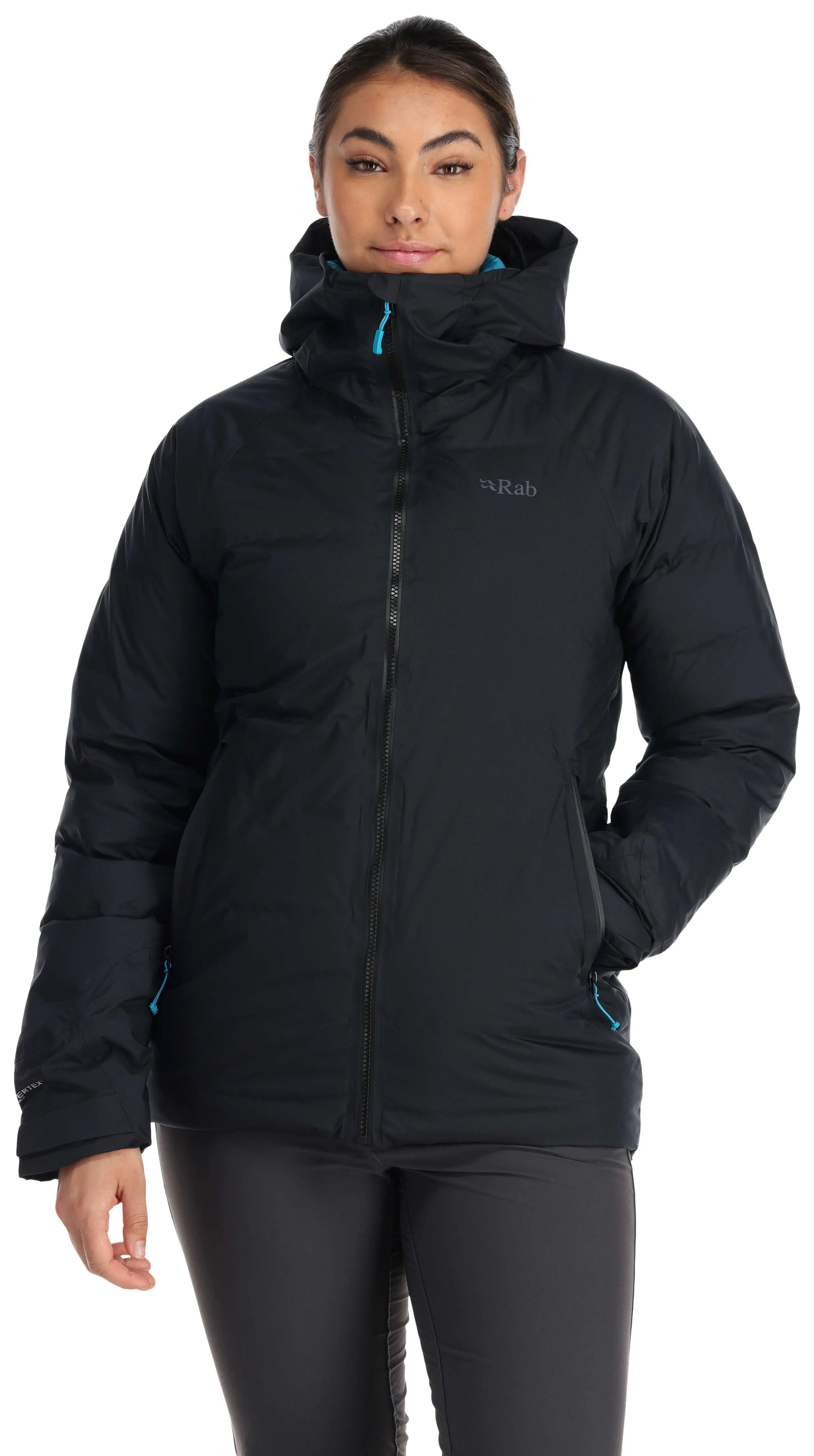 Rab Valiance Jacket Wmns Black (Aquamarine) / 18/XXL