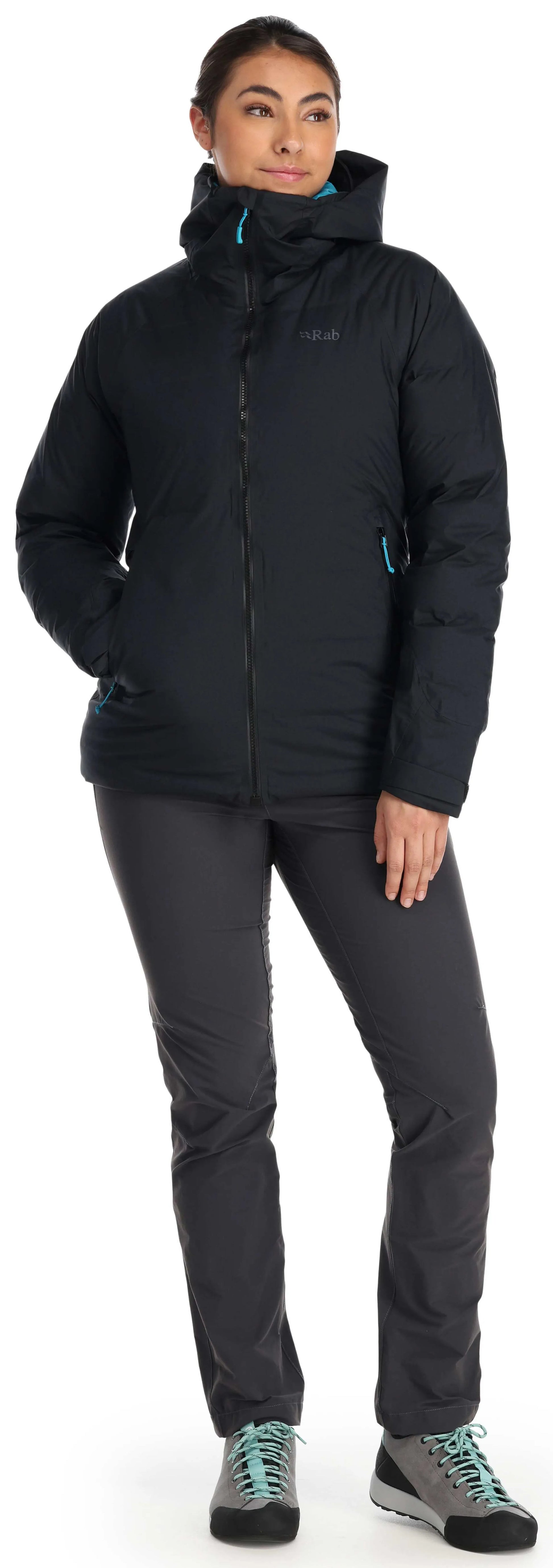 Rab Valiance Jacket Wmns Black (Aquamarine) / 18/XXL
